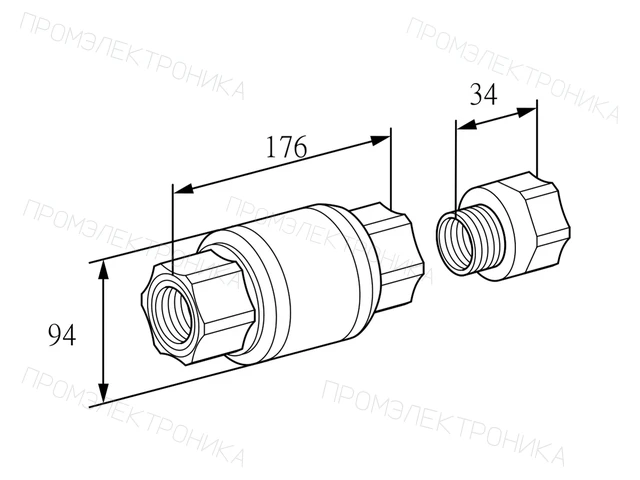 Kromschroder GRSF 50R — обратный газовый клапан — 03150676