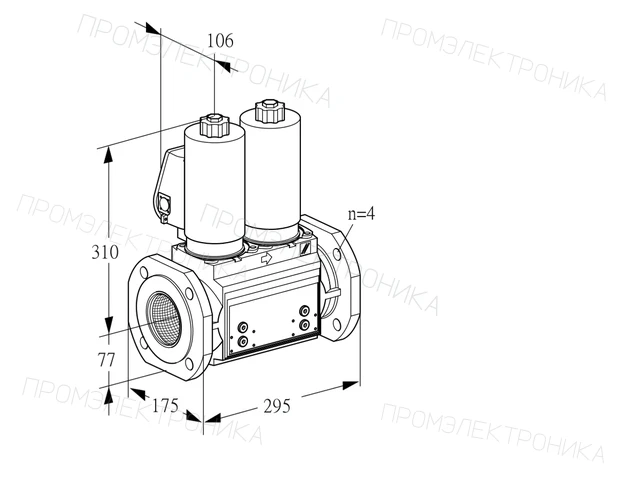 Kromschroder VCS 6T65A05NNQSLB/PPPP/PPPP — двойной электромагнитный газовый клапан — 88204355