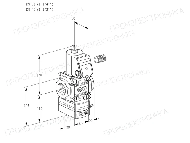 Kromschroder VAG 232/40R/NWAN — регулятор соотношения газ/воздух — 88002461