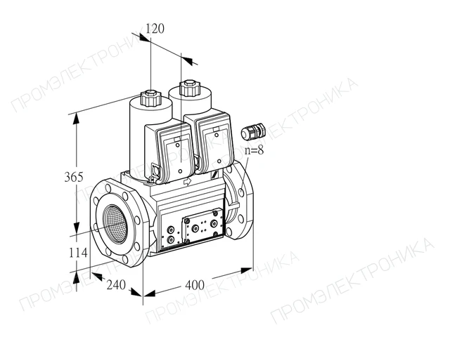 Kromschroder VCS 9125F05NNAR3E/PPPP/PPEP — двойной электромагнитный газовый клапан — 88203992