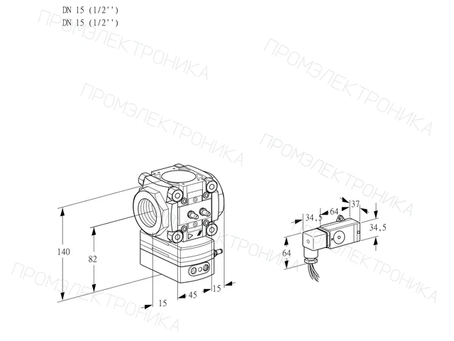 Kromschroder VRH 1T15N05BA/MM/-1 — регулятор расхода газа — 88024915