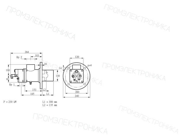 Kromschroder BIO 100HB-300/135-(37)EB — промышленная газовая горелка — 84099429