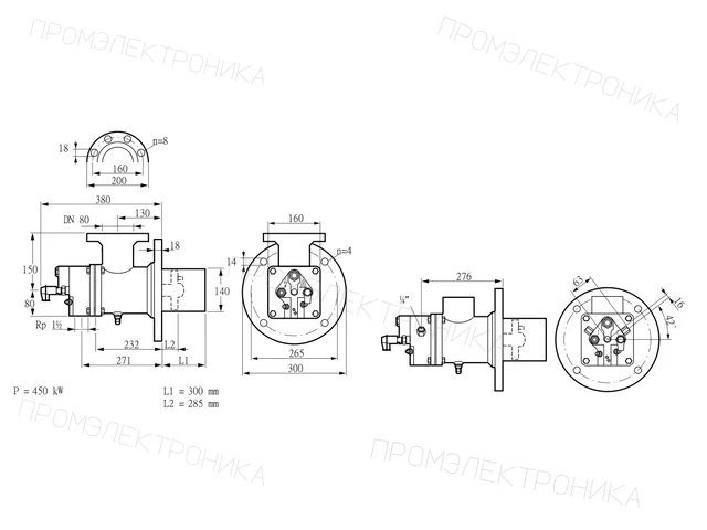 Kromschroder BIO 140KB-300/285-(66E)E — промышленная газовая горелка — 84099857