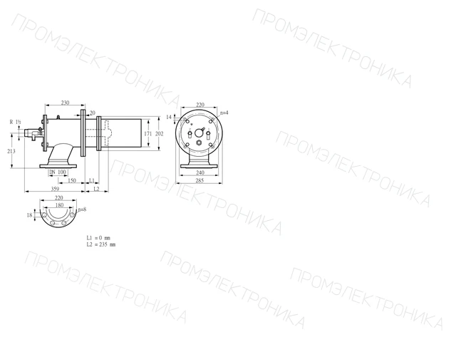 Kromschroder ZIC 165RM-0/235-(26)D — промышленная газовая горелка — 84246512