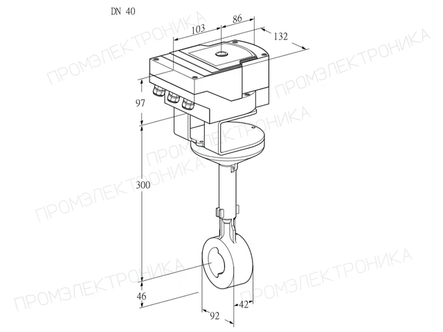 Kromschroder IBHR 40Z01A/20-30W3TR10 — дисковая поворотная заслонка — 88303527