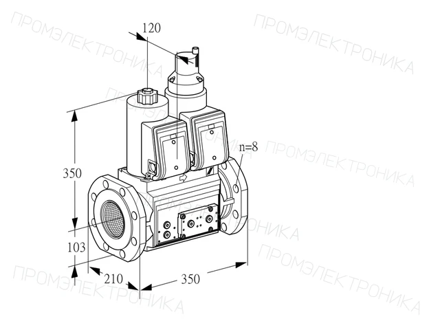 Kromschroder VCS 8T100A05NLQRE/PPPP/PPPP — двойной электромагнитный газовый клапан — 88202855