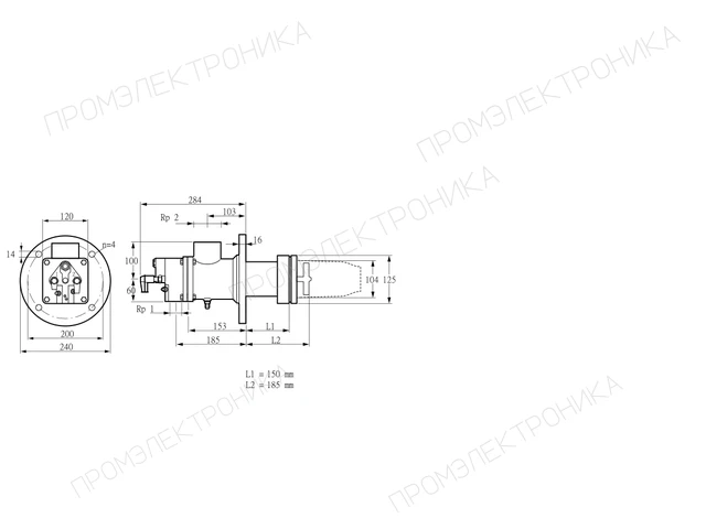 Kromschroder BIC 100HB-150/185-(37A)E — промышленная газовая горелка — 84199333