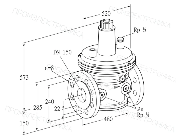 Kromschroder VGBF 150F05-3VZ — регулятор давления газа — 86053223