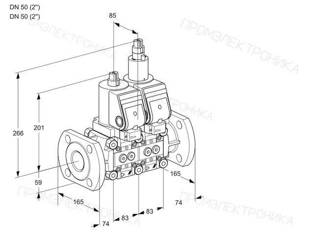 Kromschroder VCS 3E50F/50F05NLWGR/PPPP/PPPP — двойной электромагнитный газовый клапан — 88104834