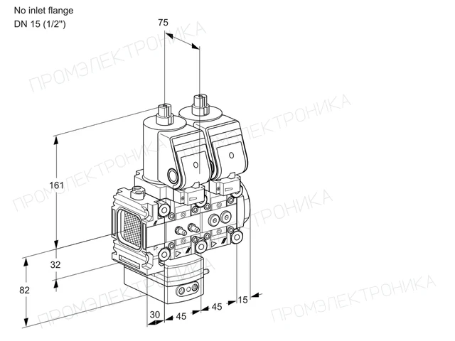 Kromschroder VCD 1T--/15N05FD-50NQSR/MMPP/PPPP — двойной электромагнитный газовый клапан — 88103128