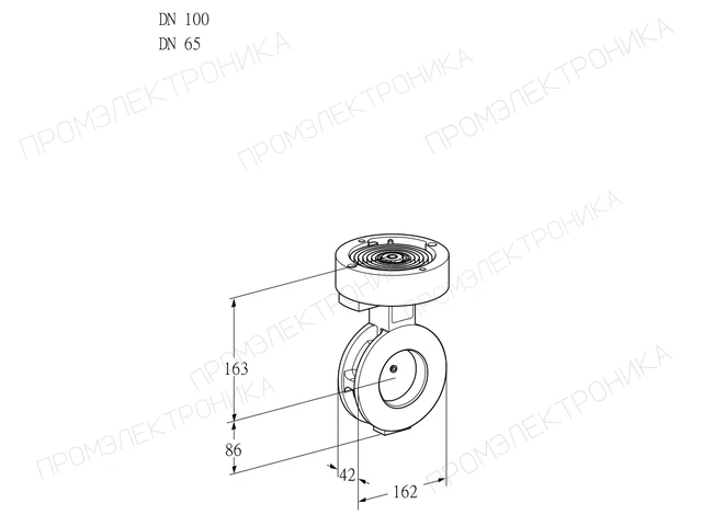 Kromschroder BVAF 100/65Z05 — дисковая поворотная заслонка — 88300040