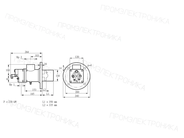 Kromschroder BIO 100KB-350/335-(41)E — промышленная газовая горелка — 84012146