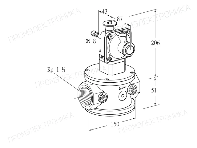 Kromschroder JSAV 40R40/1-3Z — регулятор давления газа — 86362011