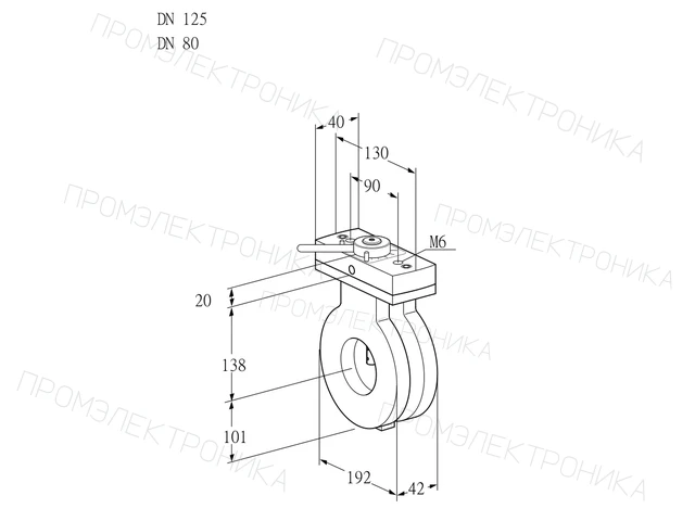 Kromschroder BVA 125/80Z05H — дисковая поворотная заслонка — 88300843