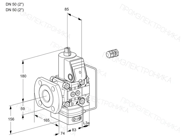 Kromschroder VAH 3E50F/50F05HEVWR/PP/PP — регулятор расхода газа — 88106291