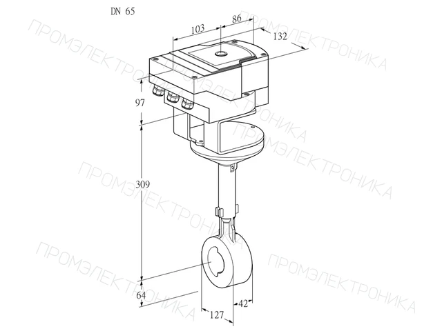 Kromschroder IBHR 65Z01A/40A2D — дисковая поворотная заслонка — 88302740
