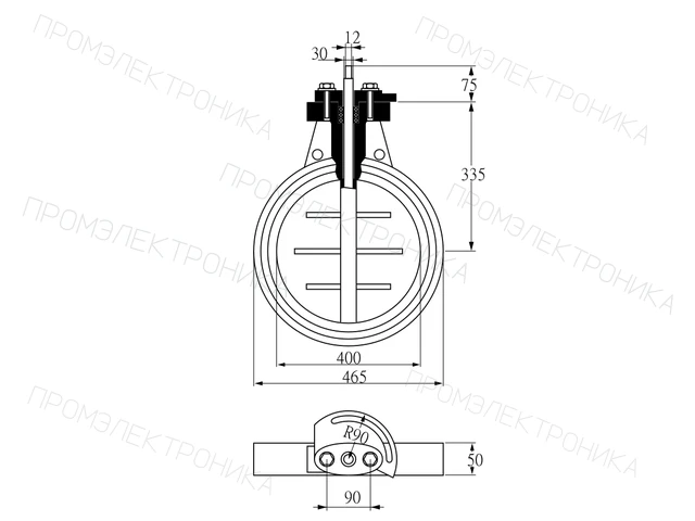 Kromschroder DKR 400Z03F100A — дисковая поворотная заслонка — 03149322