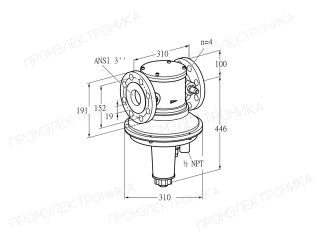 Kromschroder GIK 80TA02-3 — регулятор соотношения газ/воздух — 85093320