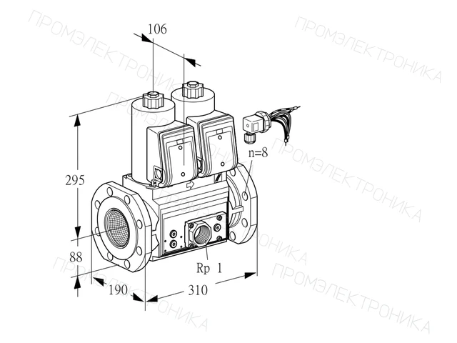Kromschroder VCS 780F05NNWRE/PPEP/PMMP — двойной электромагнитный газовый клапан — 88205120