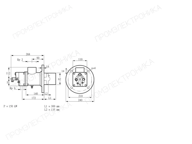 Kromschroder BIO 80HB-300/135-(16)FB — промышленная газовая горелка — 84099105