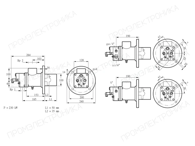 Kromschroder BIO 100KBL-50/35-(52E)E — промышленная газовая горелка — 84199209
