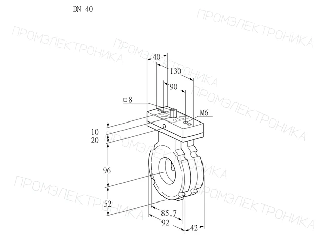Kromschroder BVG 40W05V — дисковая поворотная заслонка — 88302935