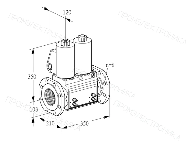 Kromschroder VCS 8T100A05NNQLB/MMMM/MMMM — двойной электромагнитный газовый клапан — 88204160