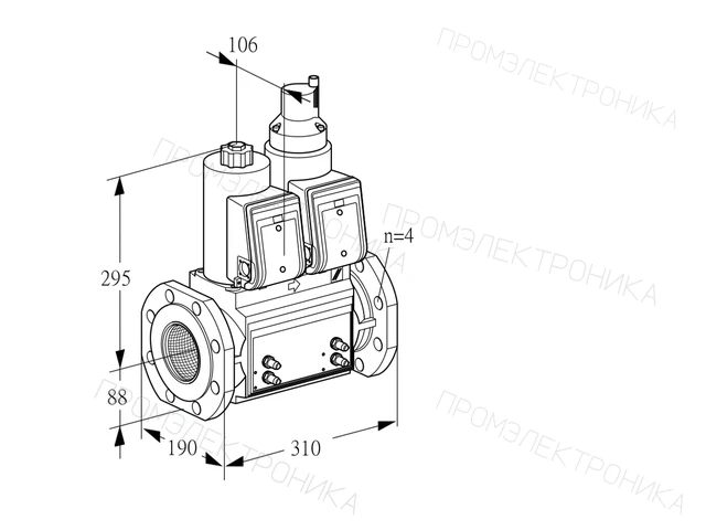Kromschroder VCS 7T80A05NLQRB/MMMM/MMMM — двойной электромагнитный газовый клапан — 88204256