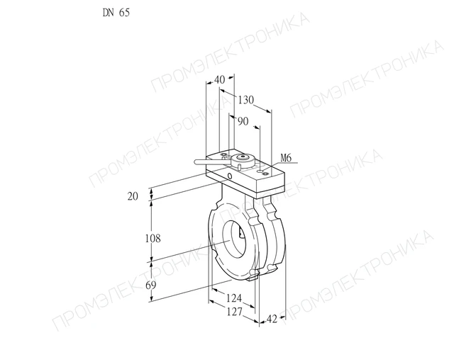 Kromschroder BVG 65W05H — дисковая поворотная заслонка — 88301779
