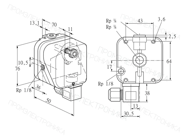 Kromschroder DG 150H-6TA — реле давления — 84447643