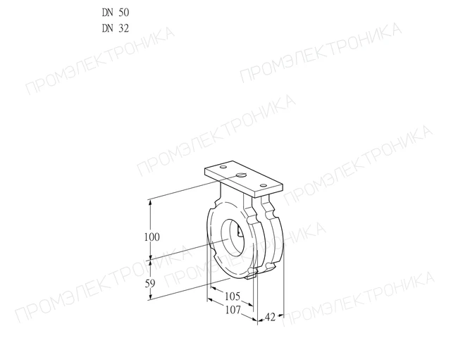 Kromschroder BVG 50/32W05 — дисковая поворотная заслонка — 88300152