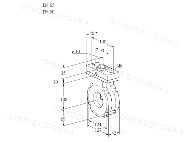 Kromschroder BVG 65/50W05F — дисковая поворотная заслонка — 88303402
