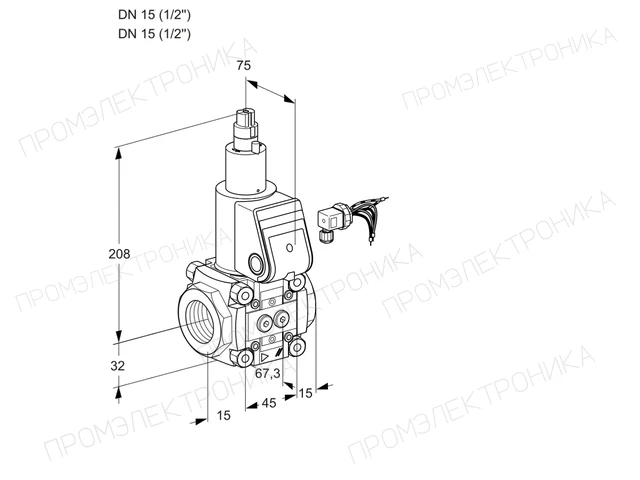 Kromschroder VAS 115R/LW — электромагнитный газовый клапан — 88002258
