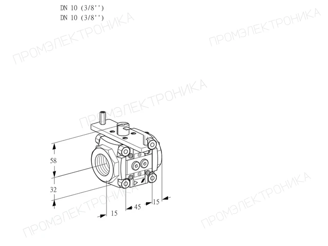 Kromschroder VFC 1T10/10N05-08PPPP — линейный регулятор расхода — 88300665