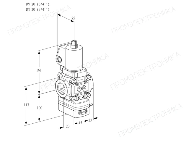 Kromschroder VAV 1T20N/NQGLAK — регулятор соотношения газ/воздух — 88034259