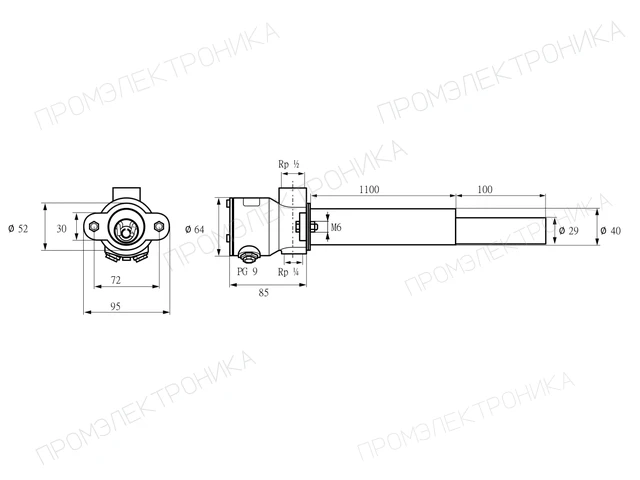Kromschroder ZKIH 1100/100R — запальная горелка — 84214110