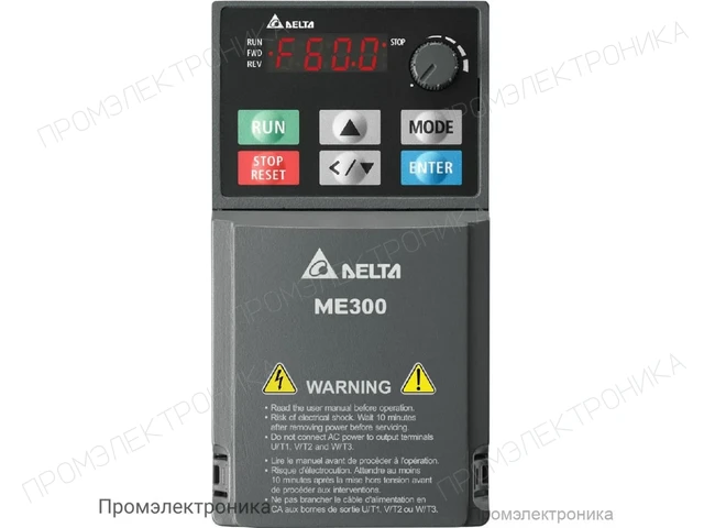 Преобразователи частоты Delta Electronics VFD5A5ME43ANNAA (2.2 кВт 3ф 380В) серии ME300