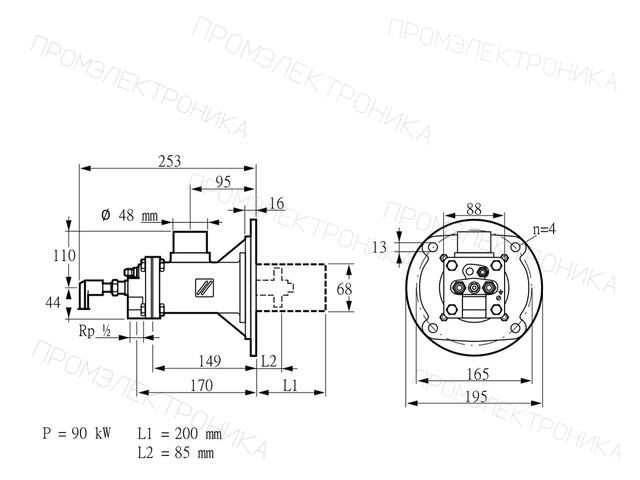 Kromschroder BIOA 65RB-200/85-(37)DB — промышленная газовая горелка — 84099859
