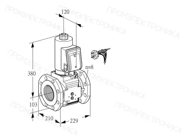 Kromschroder VAS 8100F05NWGRB/PP/PP — электромагнитный газовый клапан — 88202963