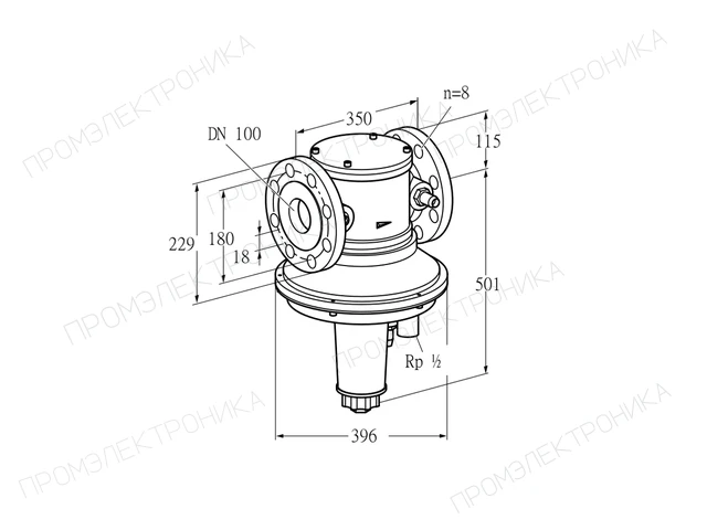 Kromschroder GIK 100F02-6L — регулятор соотношения газ/воздух — 85094221