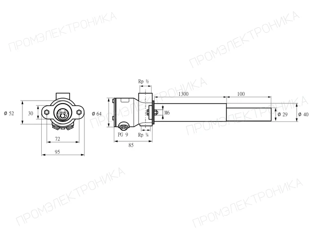 Kromschroder ZKIH 1300/100R — запальная горелка — 84214130