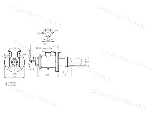Kromschroder BICW 100MB-200/235-(118)G — промышленная газовая горелка — 84199226