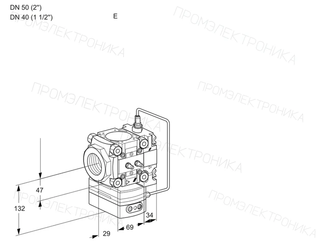 Kromschroder VRH 2E50R/40R05HEVR/MM/PP — регулятор расхода газа — 88100121