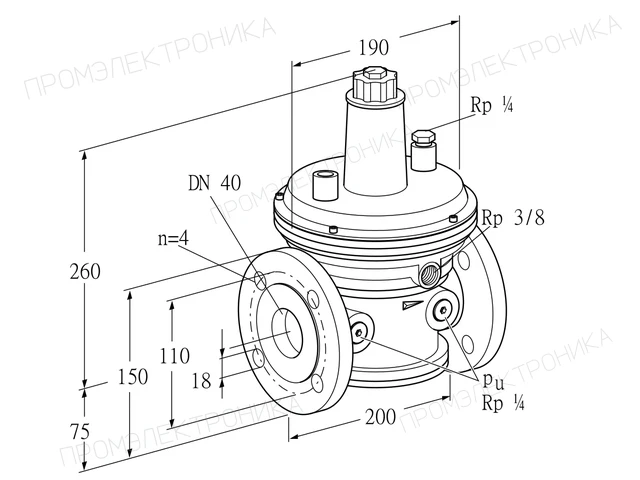 Kromschroder VGBF 40F10-3VZ — регулятор давления газа — 86047213