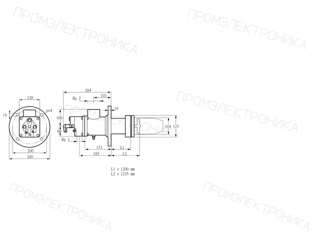 Kromschroder BIC 100HB-1200/1235-(37)E — промышленная газовая горелка — 84199025