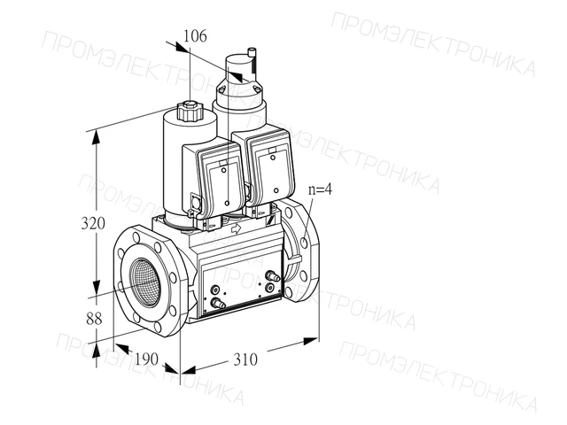 Kromschroder VCS 7T80A05NLQSRB/PMMP/PMMP — двойной электромагнитный газовый клапан — 88207083