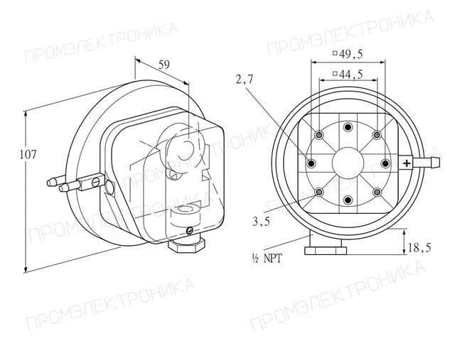 Kromschroder DL 3KT-2N — реле давления — 84444680