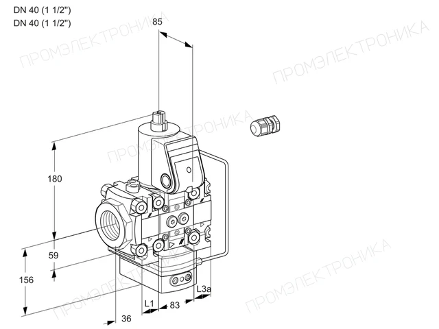 Kromschroder VAH 3E40R/40R05FHEVWR/PP/PP — регулятор расхода газа — 88106116