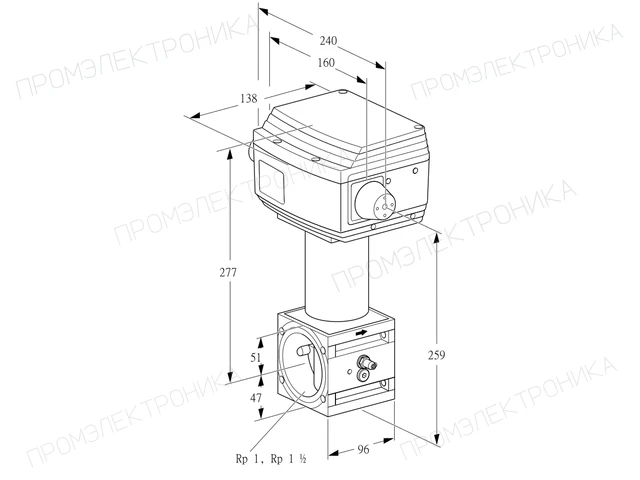 Kromschroder RV 2/BML10Q60E — регулирующий клапан — 86060595