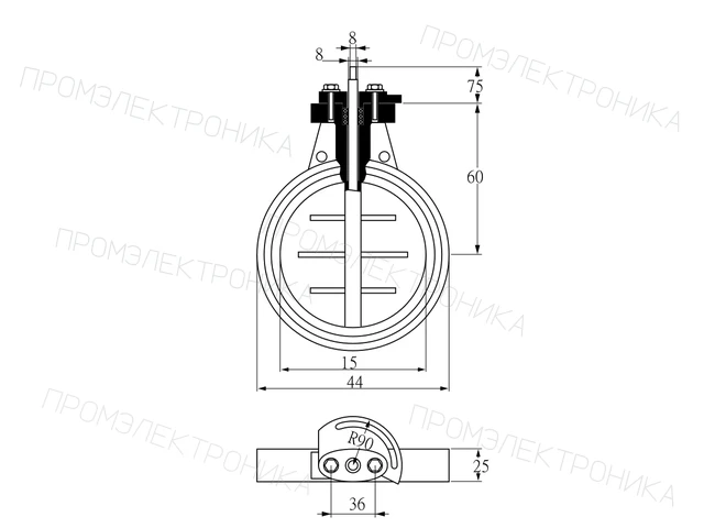 Kromschroder DKR 15Z03F100D — дисковая поворотная заслонка — 03149200